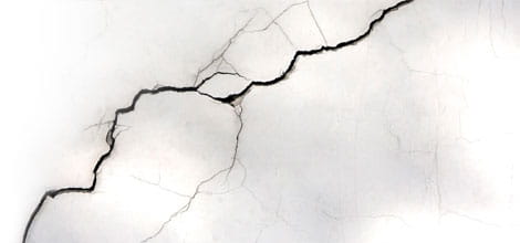 Cracks in marble